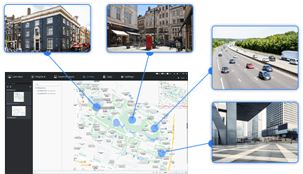 Intuitive E-map of Milesight VMS Enterprise